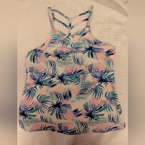 Raisins Tropical Palm Print Camisole - Blue, Pink, Green